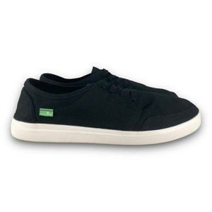 Sanuk Vagabond Casual Sneakers 1107070 Canvas Low Top Black Men 10